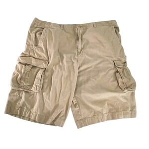 Walnut Creek Mens Khaki Cargo Shorts Size 46 Cotton‎ Big Man Pockets Chino